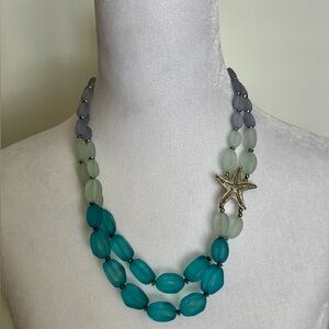 Kim Rogers Beaded Necklace with Starfish Accent | Coastal Statement Jewelry